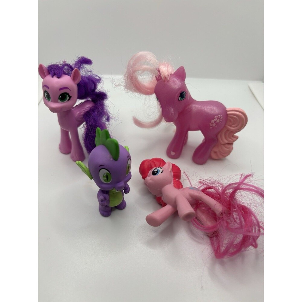 My Little Pony Lot of 4 Spike Ponies Pink Figures